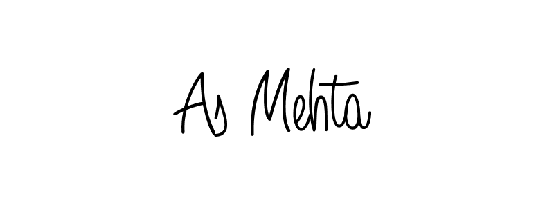 The best way (Angelique-Rose-font-FFP) to make a short signature is to pick only two or three words in your name. The name As Mehta include a total of six letters. For converting this name. As Mehta signature style 5 images and pictures png