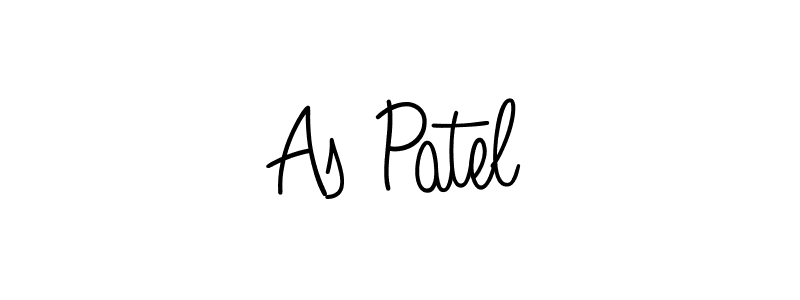Create a beautiful signature design for name As Patel. With this signature (Angelique-Rose-font-FFP) fonts, you can make a handwritten signature for free. As Patel signature style 5 images and pictures png
