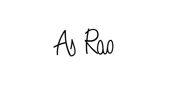 You should practise on your own different ways (Angelique-Rose-font-FFP) to write your name (As Rao) in signature. don't let someone else do it for you. As Rao signature style 5 images and pictures png