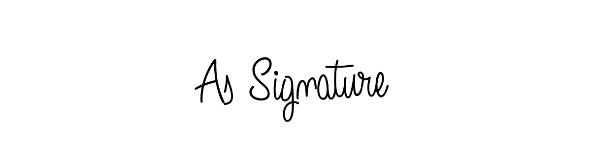 Create a beautiful signature design for name As Signature. With this signature (Angelique-Rose-font-FFP) fonts, you can make a handwritten signature for free. As Signature signature style 5 images and pictures png