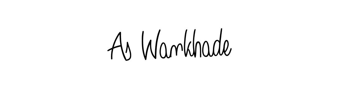 Create a beautiful signature design for name As Wankhade. With this signature (Angelique-Rose-font-FFP) fonts, you can make a handwritten signature for free. As Wankhade signature style 5 images and pictures png