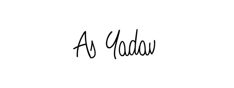 How to make As Yadav signature? Angelique-Rose-font-FFP is a professional autograph style. Create handwritten signature for As Yadav name. As Yadav signature style 5 images and pictures png