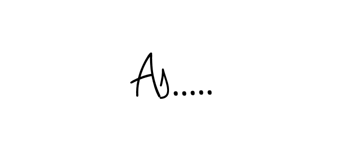 How to Draw As..... signature style? Angelique-Rose-font-FFP is a latest design signature styles for name As...... As..... signature style 5 images and pictures png