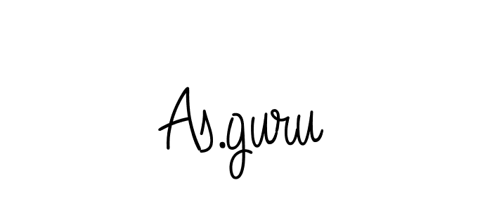 You should practise on your own different ways (Angelique-Rose-font-FFP) to write your name (As.guru) in signature. don't let someone else do it for you. As.guru signature style 5 images and pictures png