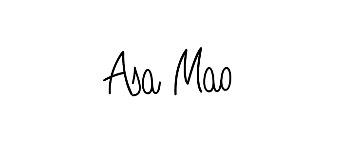 The best way (Angelique-Rose-font-FFP) to make a short signature is to pick only two or three words in your name. The name Asa Mao include a total of six letters. For converting this name. Asa Mao signature style 5 images and pictures png