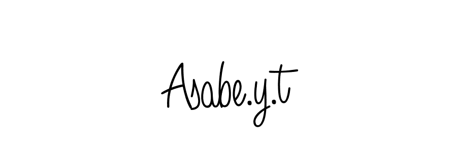Design your own signature with our free online signature maker. With this signature software, you can create a handwritten (Angelique-Rose-font-FFP) signature for name Asabe.y.t. Asabe.y.t signature style 5 images and pictures png