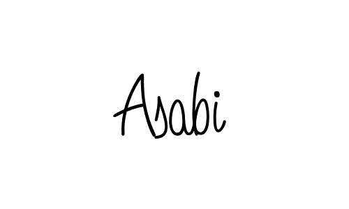 if you are searching for the best signature style for your name Asabi. so please give up your signature search. here we have designed multiple signature styles  using Angelique-Rose-font-FFP. Asabi signature style 5 images and pictures png