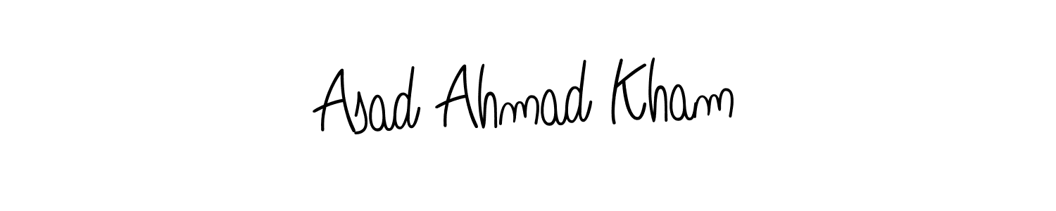 Asad Ahmad Kham stylish signature style. Best Handwritten Sign (Angelique-Rose-font-FFP) for my name. Handwritten Signature Collection Ideas for my name Asad Ahmad Kham. Asad Ahmad Kham signature style 5 images and pictures png