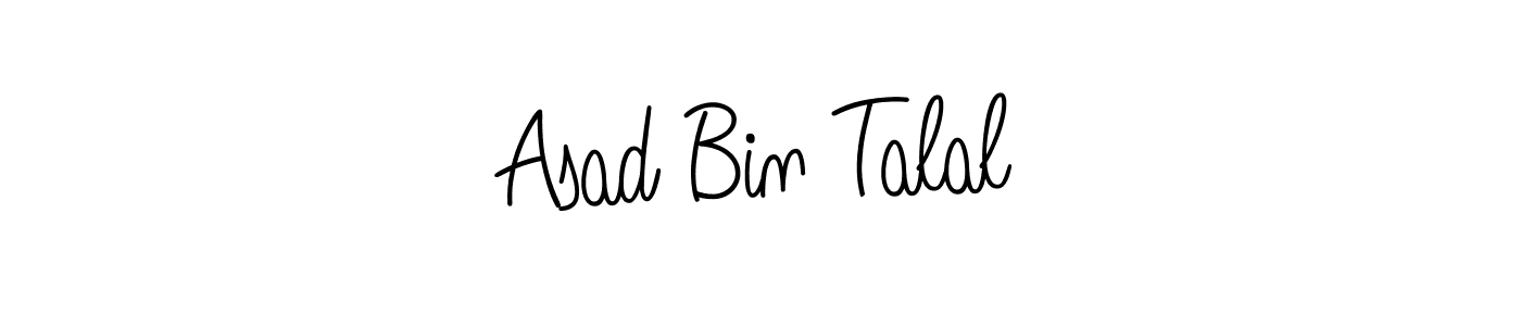 Make a beautiful signature design for name Asad Bin Talal. With this signature (Angelique-Rose-font-FFP) style, you can create a handwritten signature for free. Asad Bin Talal signature style 5 images and pictures png