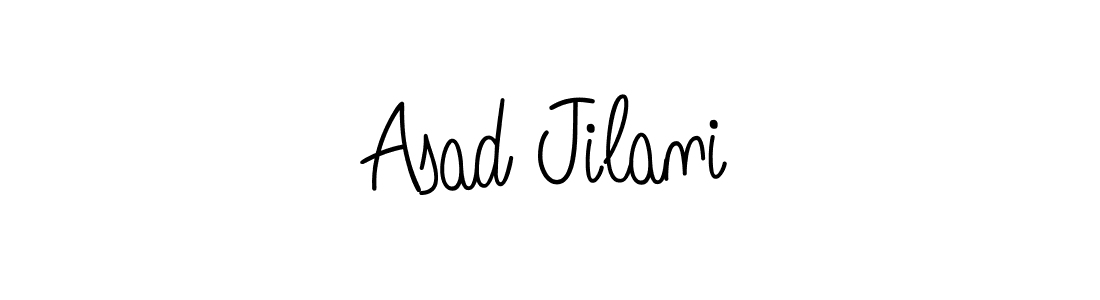 Use a signature maker to create a handwritten signature online. With this signature software, you can design (Angelique-Rose-font-FFP) your own signature for name Asad Jilani. Asad Jilani signature style 5 images and pictures png