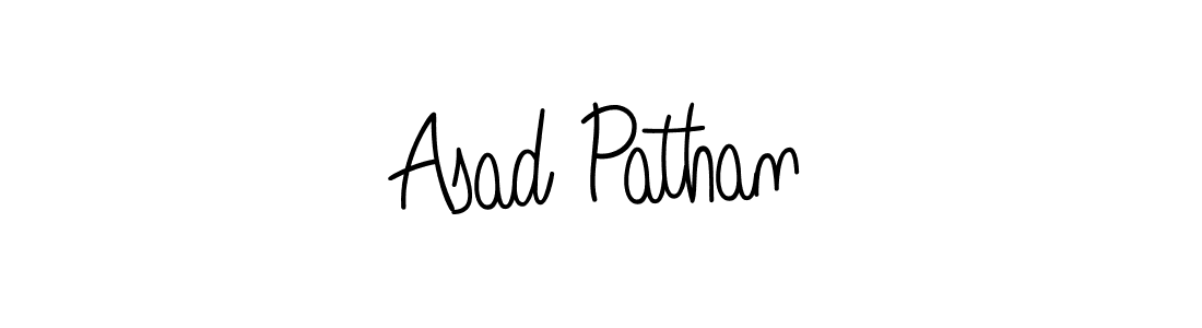 How to make Asad Pathan name signature. Use Angelique-Rose-font-FFP style for creating short signs online. This is the latest handwritten sign. Asad Pathan signature style 5 images and pictures png