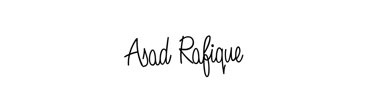 How to make Asad Rafique name signature. Use Angelique-Rose-font-FFP style for creating short signs online. This is the latest handwritten sign. Asad Rafique signature style 5 images and pictures png