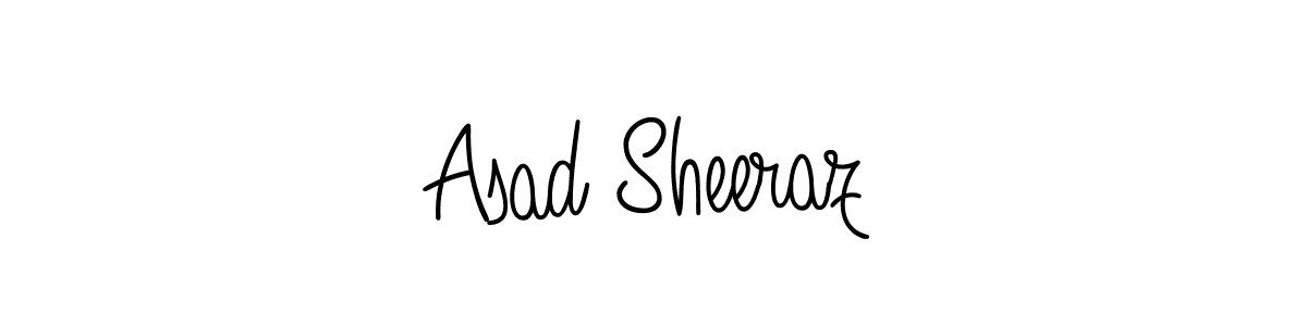 How to make Asad Sheeraz name signature. Use Angelique-Rose-font-FFP style for creating short signs online. This is the latest handwritten sign. Asad Sheeraz signature style 5 images and pictures png