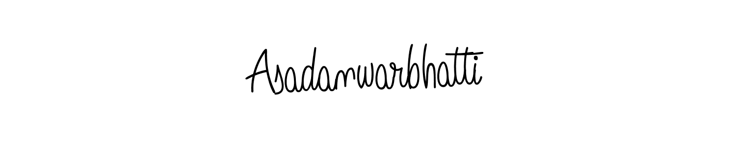 You should practise on your own different ways (Angelique-Rose-font-FFP) to write your name (Asadanwarbhatti) in signature. don't let someone else do it for you. Asadanwarbhatti signature style 5 images and pictures png