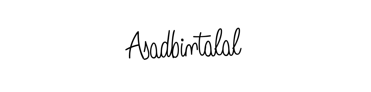 Make a beautiful signature design for name Asadbintalal. With this signature (Angelique-Rose-font-FFP) style, you can create a handwritten signature for free. Asadbintalal signature style 5 images and pictures png