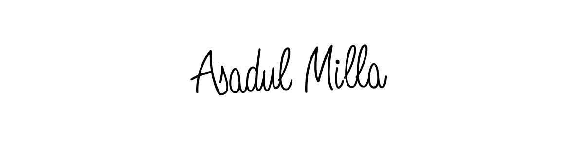 Make a beautiful signature design for name Asadul Milla. With this signature (Angelique-Rose-font-FFP) style, you can create a handwritten signature for free. Asadul Milla signature style 5 images and pictures png