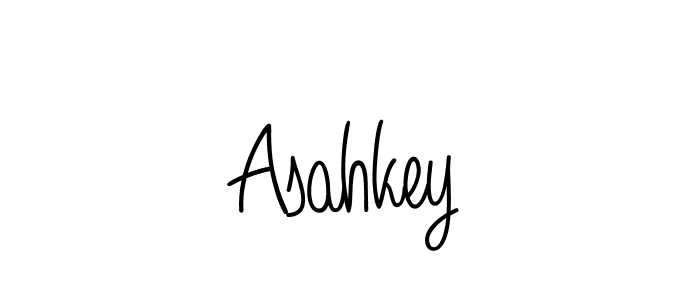 Make a beautiful signature design for name Asahkey. With this signature (Angelique-Rose-font-FFP) style, you can create a handwritten signature for free. Asahkey signature style 5 images and pictures png