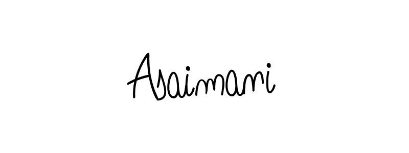 The best way (Angelique-Rose-font-FFP) to make a short signature is to pick only two or three words in your name. The name Asaimani include a total of six letters. For converting this name. Asaimani signature style 5 images and pictures png