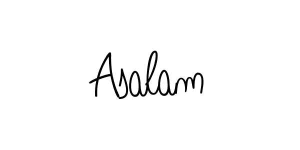 The best way (Angelique-Rose-font-FFP) to make a short signature is to pick only two or three words in your name. The name Asalam include a total of six letters. For converting this name. Asalam signature style 5 images and pictures png