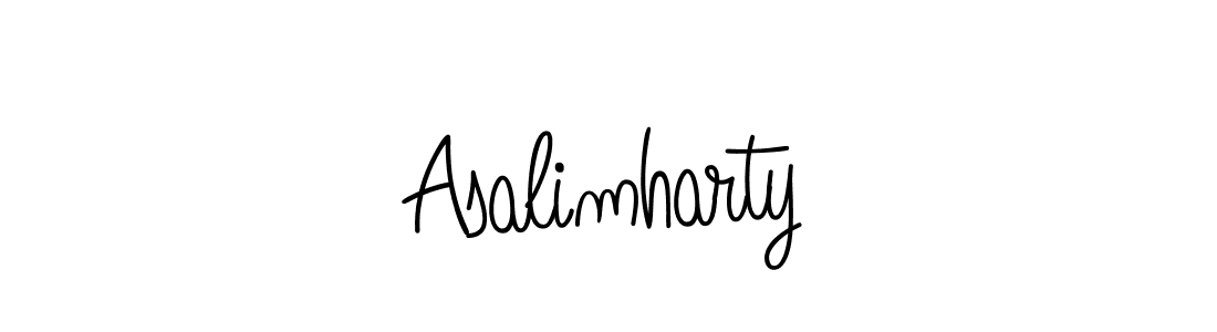 Make a beautiful signature design for name Asalimharty. With this signature (Angelique-Rose-font-FFP) style, you can create a handwritten signature for free. Asalimharty signature style 5 images and pictures png