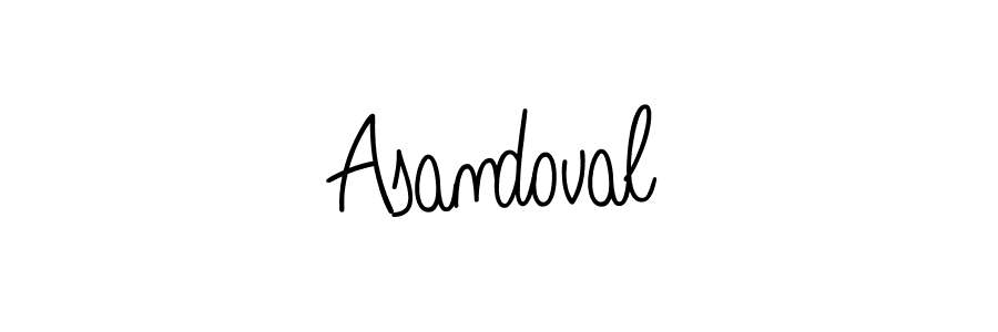 Make a beautiful signature design for name Asandoval. With this signature (Angelique-Rose-font-FFP) style, you can create a handwritten signature for free. Asandoval signature style 5 images and pictures png