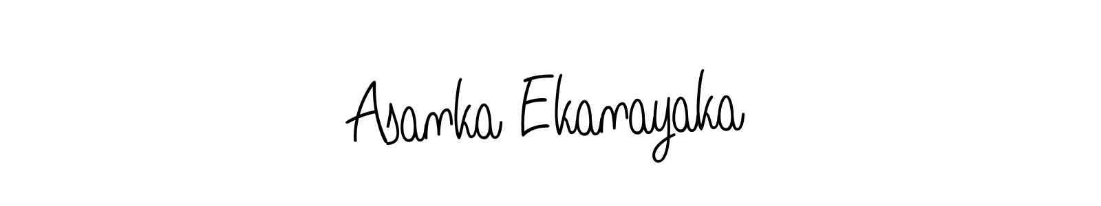 The best way (Angelique-Rose-font-FFP) to make a short signature is to pick only two or three words in your name. The name Asanka Ekanayaka include a total of six letters. For converting this name. Asanka Ekanayaka signature style 5 images and pictures png