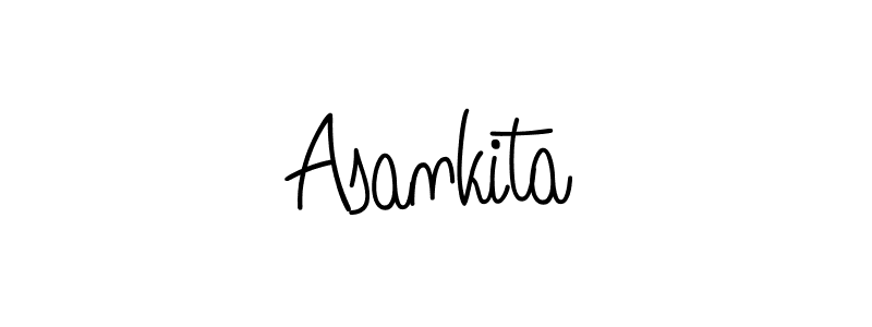 How to make Asankita name signature. Use Angelique-Rose-font-FFP style for creating short signs online. This is the latest handwritten sign. Asankita signature style 5 images and pictures png