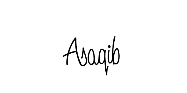 How to make Asaqib name signature. Use Angelique-Rose-font-FFP style for creating short signs online. This is the latest handwritten sign. Asaqib signature style 5 images and pictures png