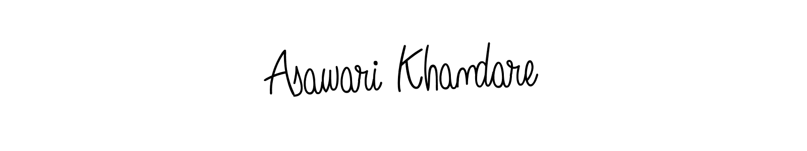 Design your own signature with our free online signature maker. With this signature software, you can create a handwritten (Angelique-Rose-font-FFP) signature for name Asawari Khandare. Asawari Khandare signature style 5 images and pictures png