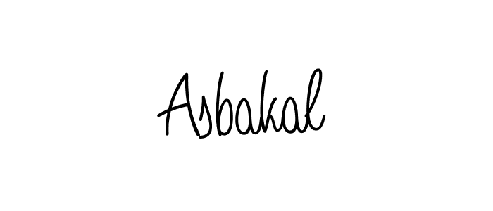 Make a beautiful signature design for name Asbakal. With this signature (Angelique-Rose-font-FFP) style, you can create a handwritten signature for free. Asbakal signature style 5 images and pictures png