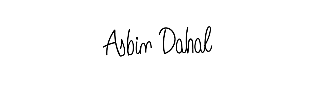 You should practise on your own different ways (Angelique-Rose-font-FFP) to write your name (Asbin Dahal) in signature. don't let someone else do it for you. Asbin Dahal signature style 5 images and pictures png