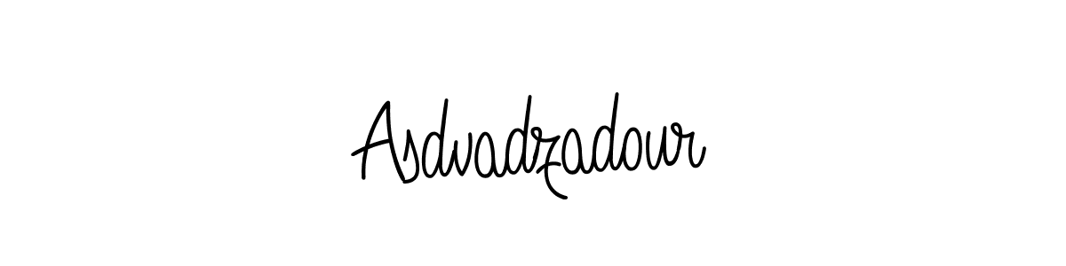 How to make Asdvadzadour signature? Angelique-Rose-font-FFP is a professional autograph style. Create handwritten signature for Asdvadzadour name. Asdvadzadour signature style 5 images and pictures png