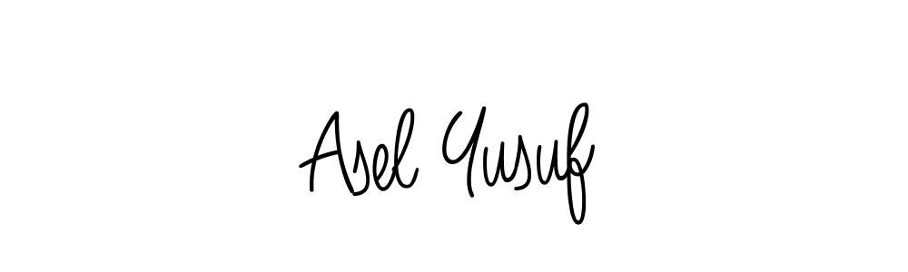 Create a beautiful signature design for name Asel Yusuf. With this signature (Angelique-Rose-font-FFP) fonts, you can make a handwritten signature for free. Asel Yusuf signature style 5 images and pictures png