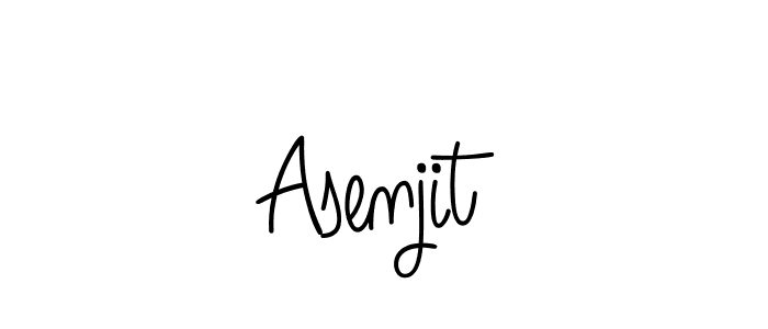 Use a signature maker to create a handwritten signature online. With this signature software, you can design (Angelique-Rose-font-FFP) your own signature for name Asenjit. Asenjit signature style 5 images and pictures png