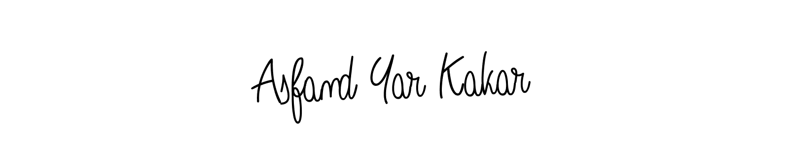 Use a signature maker to create a handwritten signature online. With this signature software, you can design (Angelique-Rose-font-FFP) your own signature for name Asfand Yar Kakar. Asfand Yar Kakar signature style 5 images and pictures png