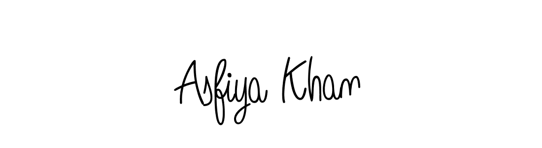 The best way (Angelique-Rose-font-FFP) to make a short signature is to pick only two or three words in your name. The name Asfiya Khan include a total of six letters. For converting this name. Asfiya Khan signature style 5 images and pictures png
