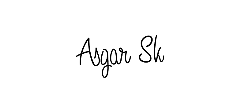 Asgar Sk stylish signature style. Best Handwritten Sign (Angelique-Rose-font-FFP) for my name. Handwritten Signature Collection Ideas for my name Asgar Sk. Asgar Sk signature style 5 images and pictures png