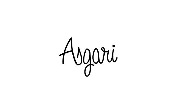 Design your own signature with our free online signature maker. With this signature software, you can create a handwritten (Angelique-Rose-font-FFP) signature for name Asgari. Asgari signature style 5 images and pictures png