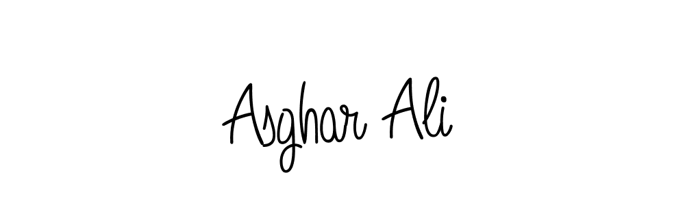 Design your own signature with our free online signature maker. With this signature software, you can create a handwritten (Angelique-Rose-font-FFP) signature for name Asghar Ali. Asghar Ali signature style 5 images and pictures png