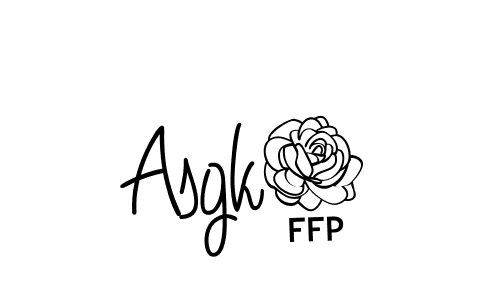 How to make Asgk4 name signature. Use Angelique-Rose-font-FFP style for creating short signs online. This is the latest handwritten sign. Asgk4 signature style 5 images and pictures png