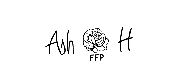 Also we have Ash 4 H name is the best signature style. Create professional handwritten signature collection using Angelique-Rose-font-FFP autograph style. Ash 4 H signature style 5 images and pictures png