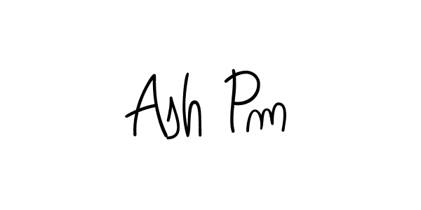 Ash Pm stylish signature style. Best Handwritten Sign (Angelique-Rose-font-FFP) for my name. Handwritten Signature Collection Ideas for my name Ash Pm. Ash Pm signature style 5 images and pictures png