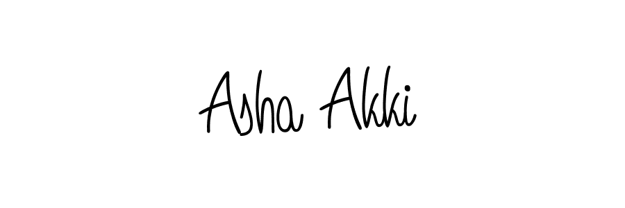 if you are searching for the best signature style for your name Asha Akki. so please give up your signature search. here we have designed multiple signature styles  using Angelique-Rose-font-FFP. Asha Akki signature style 5 images and pictures png