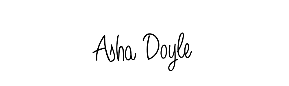 Make a beautiful signature design for name Asha Doyle. With this signature (Angelique-Rose-font-FFP) style, you can create a handwritten signature for free. Asha Doyle signature style 5 images and pictures png