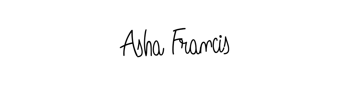 Design your own signature with our free online signature maker. With this signature software, you can create a handwritten (Angelique-Rose-font-FFP) signature for name Asha Francis. Asha Francis signature style 5 images and pictures png