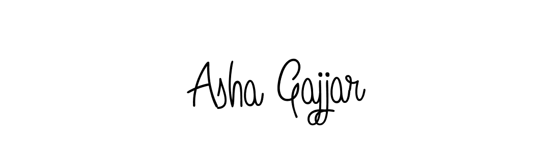 How to make Asha Gajjar name signature. Use Angelique-Rose-font-FFP style for creating short signs online. This is the latest handwritten sign. Asha Gajjar signature style 5 images and pictures png