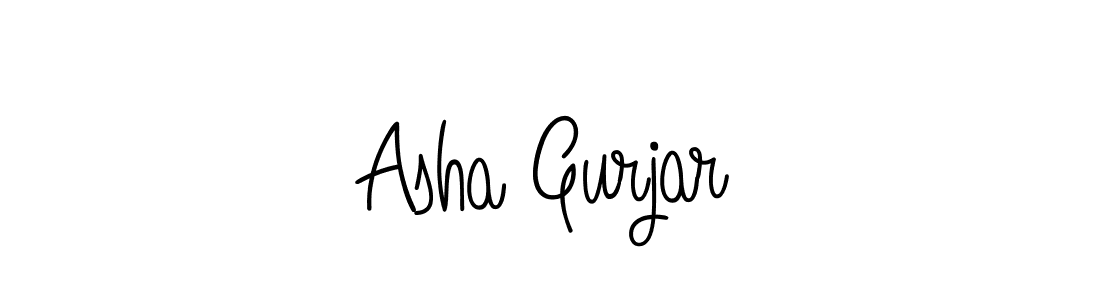 How to make Asha Gurjar name signature. Use Angelique-Rose-font-FFP style for creating short signs online. This is the latest handwritten sign. Asha Gurjar signature style 5 images and pictures png