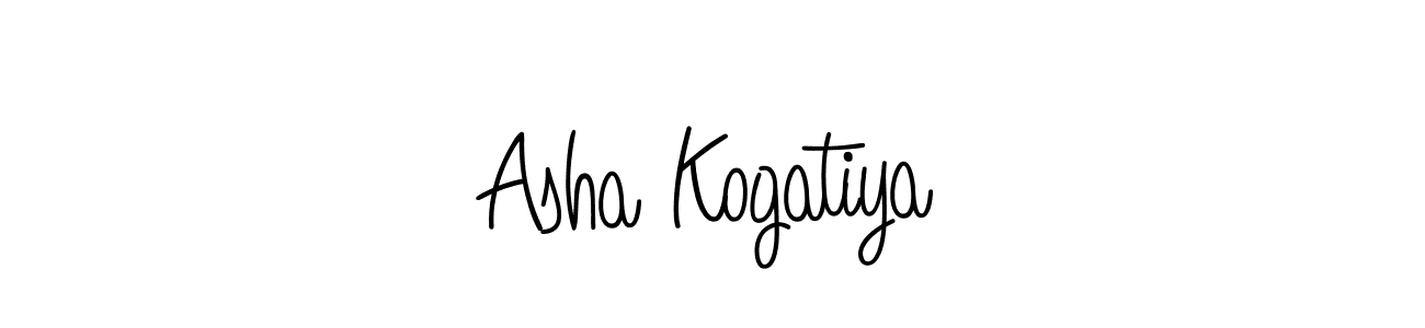 Create a beautiful signature design for name Asha Kogatiya. With this signature (Angelique-Rose-font-FFP) fonts, you can make a handwritten signature for free. Asha Kogatiya signature style 5 images and pictures png
