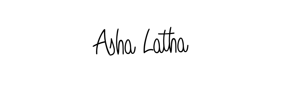 Use a signature maker to create a handwritten signature online. With this signature software, you can design (Angelique-Rose-font-FFP) your own signature for name Asha Latha. Asha Latha signature style 5 images and pictures png