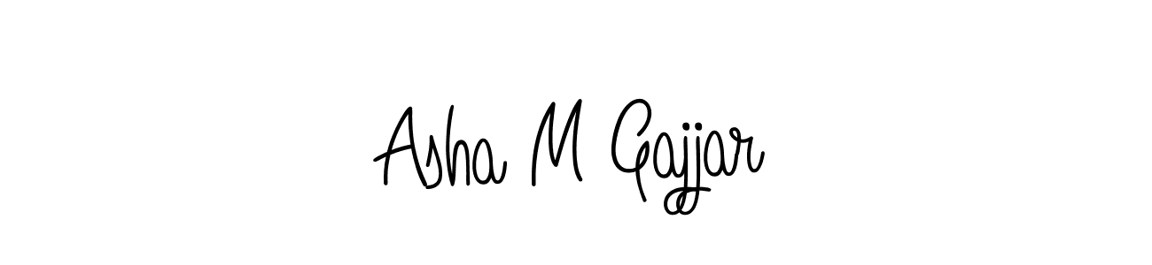 Also You can easily find your signature by using the search form. We will create Asha M Gajjar name handwritten signature images for you free of cost using Angelique-Rose-font-FFP sign style. Asha M Gajjar signature style 5 images and pictures png